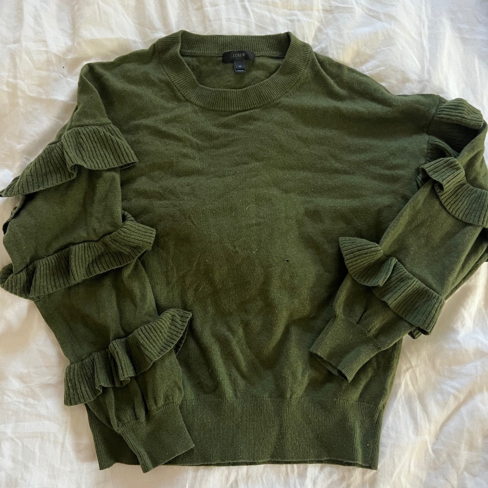 JCrew ruffle sweater